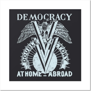 Democracy Double V - light Posters and Art